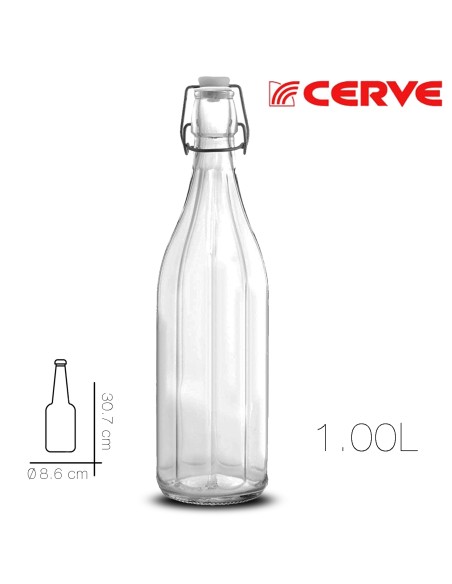 bouteille milly 1 litro diam 8.6 x h30.7 cm