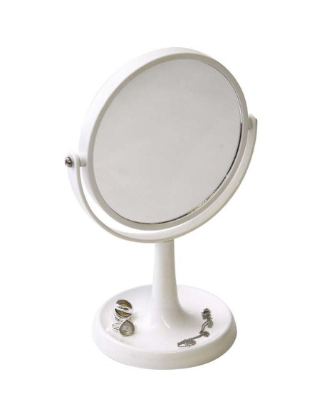 8521100 - miroir base vide poche abs 1 face normal/1 face grossissante x3 - blan