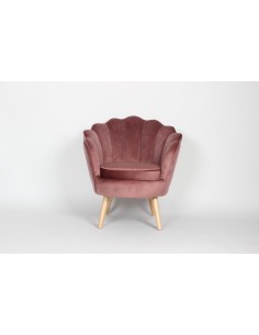 448208-throne fauteuil en velours rose 63x64xh90cm