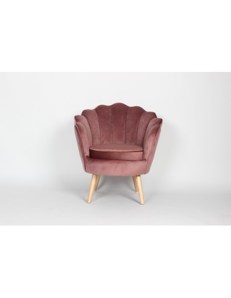 448208-throne fauteuil en velours rose 63x64xh90cm