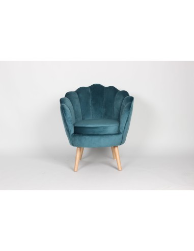 448215-throne fauteuil en velours bleu 63x64xh90cm