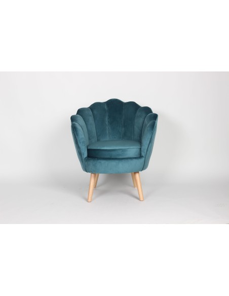 448215-throne fauteuil en velours bleu 63x64xh90cm