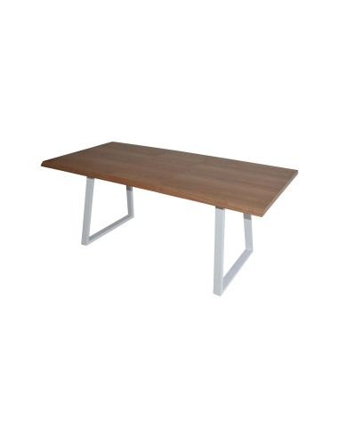 table vekja scandi ext. - plateau bois & pieds blancs -140/18x900x75