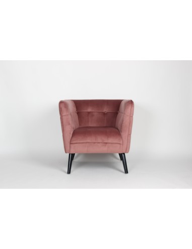 445368-fauteuil linda velours rose 72x77,5xh75,5cm pieds nat
