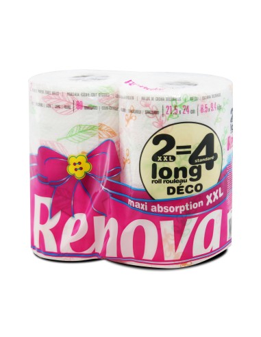 67147 - papier essuie-tout renova maxi absorbant xxl x2