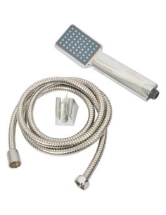 3304102 - kit douchette 1 fonction forme carree/flexible extensible acier inox.1