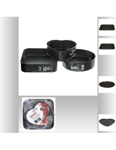 135276 - moule demontable ass x3 L. 26 x P. 26 x H. 6,8 cm