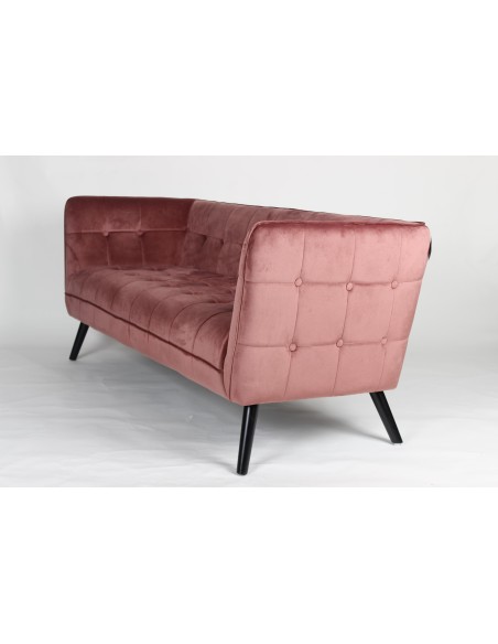 445436-canape 2pl linda velours rose 72x128,5xh75,5cm