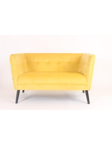 448628-canape 2pl linda velours jaune 72x128,5xh75,5cm