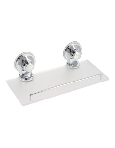 etagere acrylique sur 2 ventouses - chrome