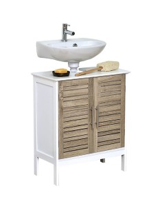 9900306 - meuble sous lavabo mdf 2 portes/1 etagere interieure - stockholm