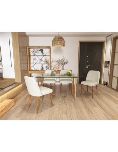 table flex ovale - plateau transparent - 140x70x75cm