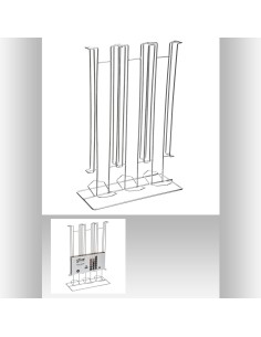 151053 - porte caps fixe v/dgx36 chrome L. 21 x P. 9 x H. 31 cm