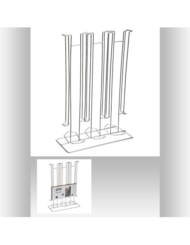 151053 - porte caps fixe v/dgx36 chrome L. 21 x P. 9 x H. 31 cm