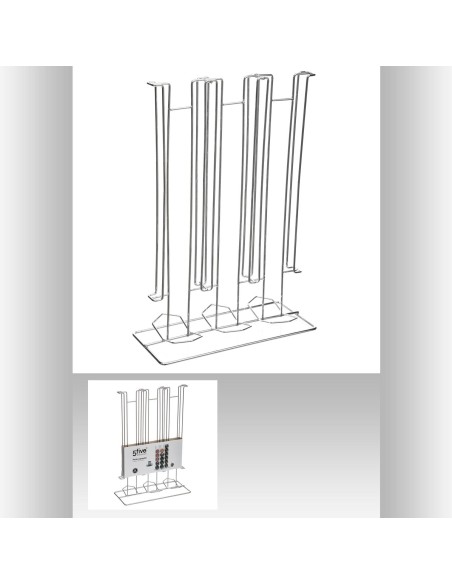 151053 - porte caps fixe v/dgx36 chrome L. 21 x P. 9 x H. 31 cm
