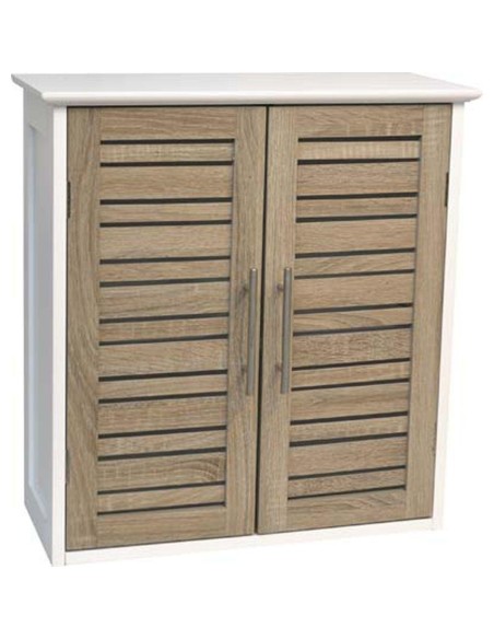 9903306 - meuble haut structure mdf/2 portes et etagere interieure mdf - stockho