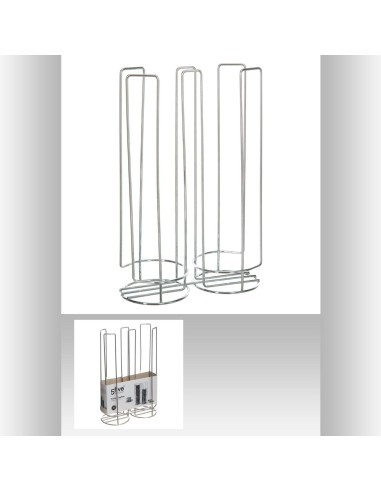 porte caps fixe tassx32 chrome L. 17,8 x P. 8,5 x H. 27 cm