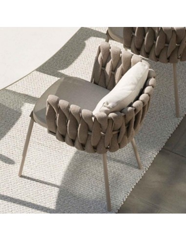 450560-palma chaise de jardin en aluminium gris avec coussins blancs 59x59xh72 c