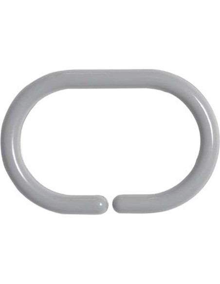 2200182 - set de 12 anneaux de douche pp - gris perle