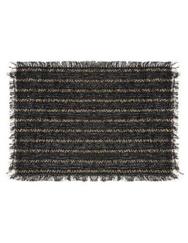 set table jute noir 45x30