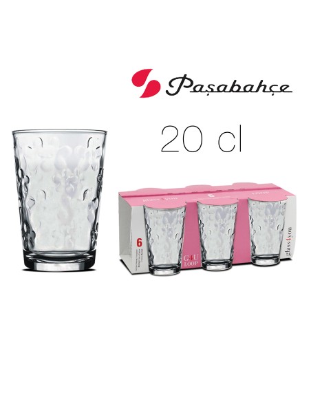 verre flower x6 20 cl