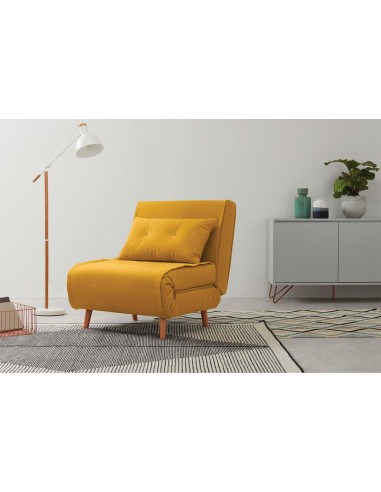 448857 fauteuil convertible mateo jaune