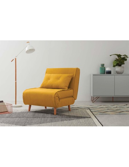 448857 fauteuil convertible mateo jaune