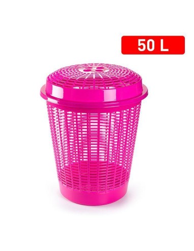 1148928-coffre a linge rond rose