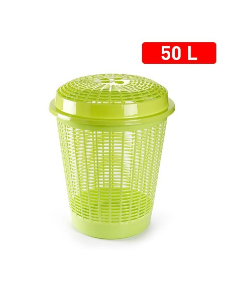 1148939 - coffre é linge rond vert-jaune