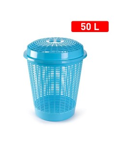 1148940-coffre a linge rond bleu clair