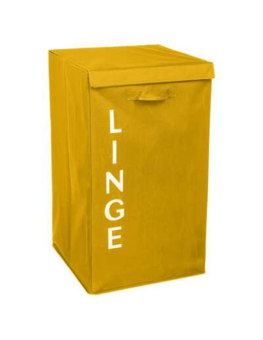 panier linge gm jaune ecriture