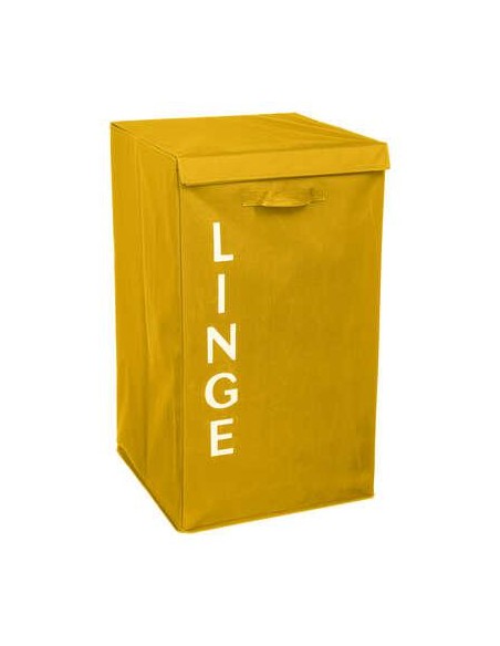 panier linge gm jaune ecriture