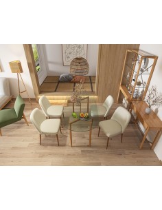 table flex ovale - plateau fume - 140x70x75cm