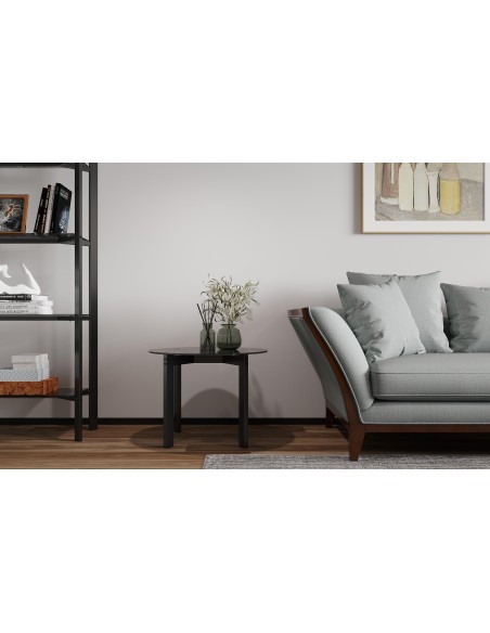 table appoint flex ovale - plateau fume - 100x55x45cm