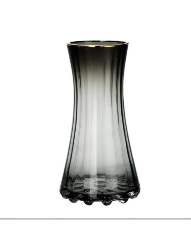 704489-rica vase en verre gris d10 x h23 cm