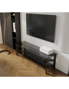 meuble  tv flex - plateau fume - 150x40x45cm