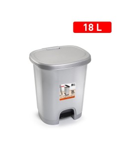 1230712-poubelle avec pedale color 18l argent