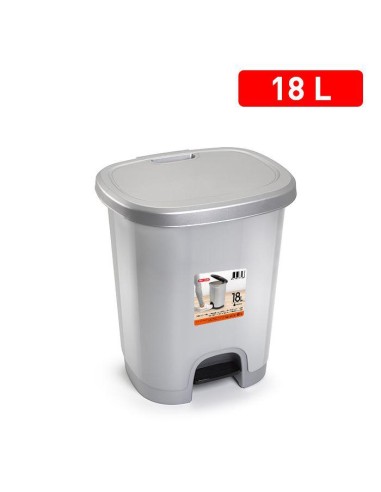 1230712-poubelle avec pedale color 18l argent
