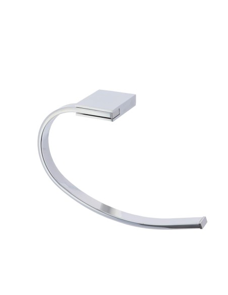 967299 - porte serviettes forme arrondie a fixer zamack/acier inoxydable - chrom