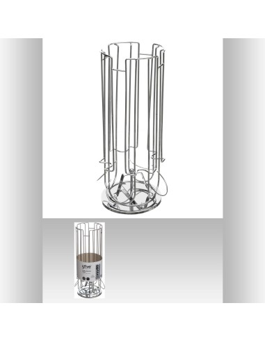 151054 - porte caps rota v/dgx24 chrome D. 14 x H. 32 cm