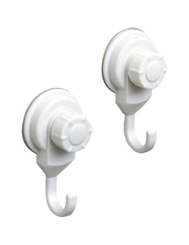 9714100 - set de 2 crochets promo pp sur ventouses - blanc