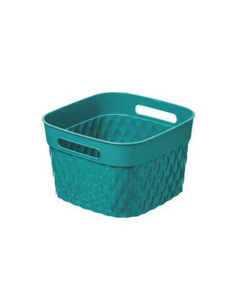 174575d-panier carre 20x13 turq disco