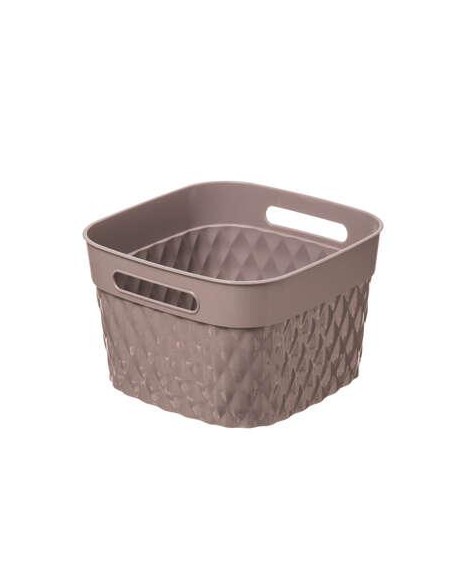 174575g-panier carre 20x13 taupe disco