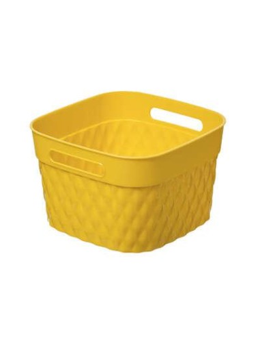 174575k-panier carre 20x13 jaune disco