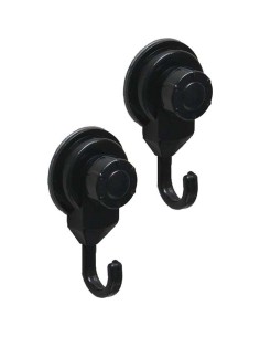 9714103 - set de 2 crochets promo pp sur ventouses - noir