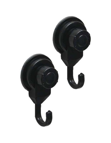 9714103 - set de 2 crochets promo pp sur ventouses - noir