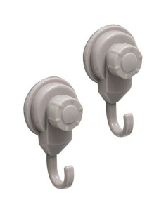 9714165 - set de 2 crochets promo pp sur ventouses - taupe
