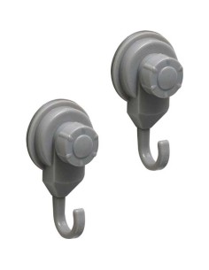 9714180 - set de 2 crochets promo pp sur ventouses - gris