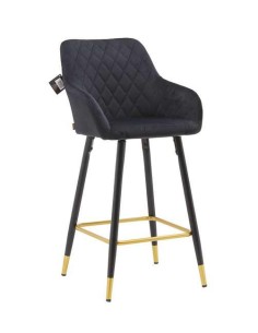 453943-tabouret de bar rani en velours noir
