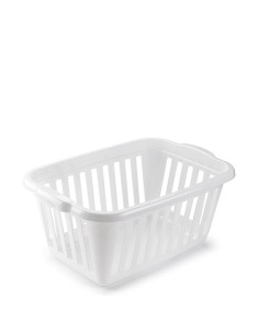 1136501 - panier é linge rectangulaire blanc